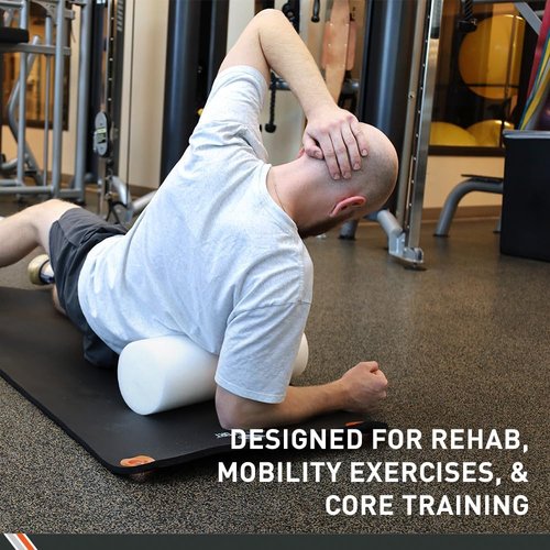 Body Sport Foam Roller - 36" x 6" High-Density Roller for Flexibility, Strength & Rehab