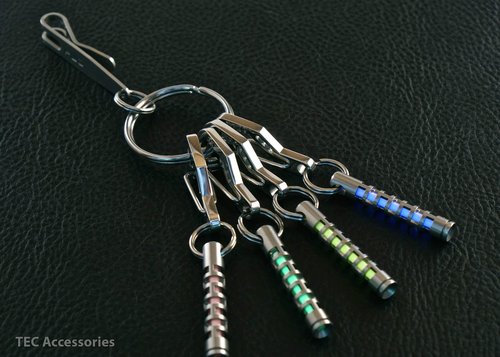 TEC Accessories Python Clip - Stainless Steel Small Keychain Clip - Durable, Lightweight, and Ergonomic Micro Carabiner for Everyday Carry Keychain Accessory (3-Pack)