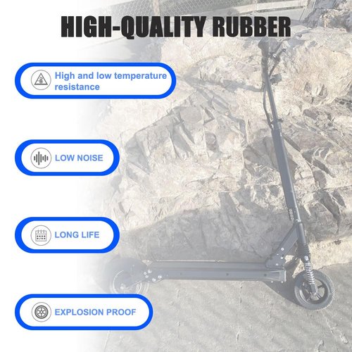 Electric Scooter 200x50 Solid Tire & Plastic Hub 8"x2" Solid Tyre Tubeless Tire with 10mm Bearing Explosion Proof for Electric Scooter Balance Bike Toddler Bike Strollers