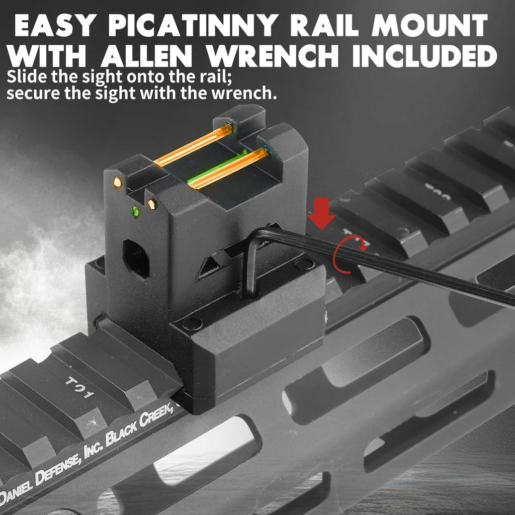 ZBULAR ZR-L3 Fiber Optic Front & Rear Sight - Multiple Aiming Methods for Enhanced Accuracy