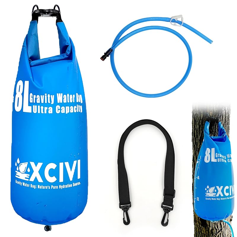 8L Gravity Water Bag for Membrane Solutions Straw Water Filter System