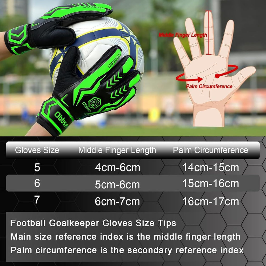Skiennix Soccer Goalie Gloves - Strong Grip Goalkeeper Gloves with Finger Protection | Youth & Adult Sizes