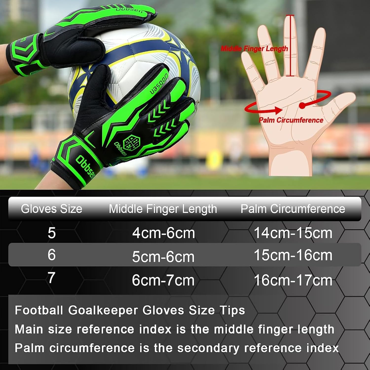 Skiennix Soccer Goalie Gloves - Strong Grip Goalkeeper Gloves with Finger Protection | Youth & Adult Sizes