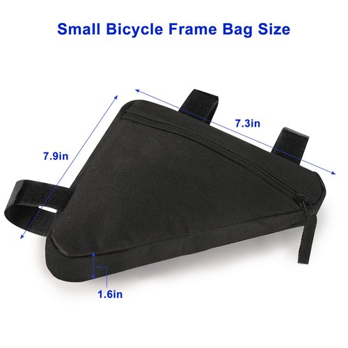 Csoalpo Bike Frame Bag, Premium Bike Pouch for Mountain Road Bike, Lightweight Triangle Bicycle Frame Bag (Small Black)