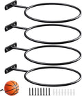 Skiennix Mounted Ball Rack - Universal Metal Holder for Basketball, Football, Volleyball | Space-Saving Design