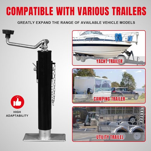 Big RED 2000 Lbs Capacity Weld-On Pipe Mount Swivel Trailer Jack - Durable & Reliable | ATR39003R