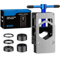 Pawfly Bike Saw Guide for Road Mountain Bike Fork Steerer Seat Post Handlebar, Adjustable Cut Saw Guide with 1-1/8" Carbon Headset Spacers, Carbon Fiber Aluminum Alloy Tube Cutting Tool Cutting Guide