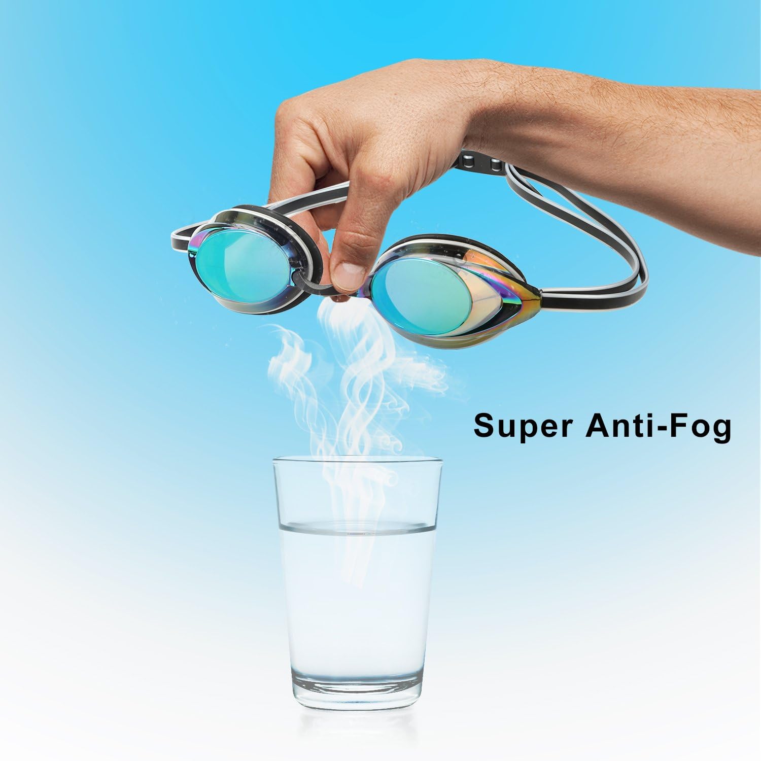 Skiennix Swim Goggles - Anti-Fog, UV Protection, No Leak Design | 2-Pack for Adults & Youth