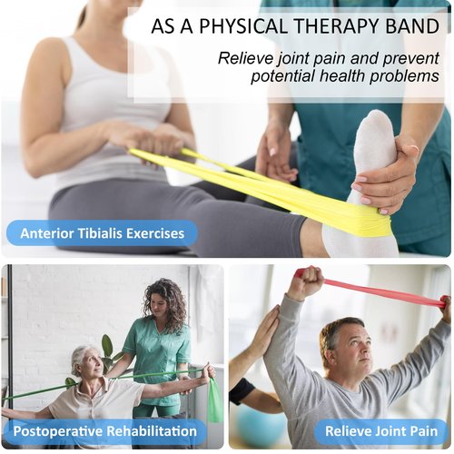 Resistance Bands Bulk Rolls for Working Out Women and Men, 8 Yard Physical Therapy Bands, Elastic and Exercise Bands for Rehab, Yoga, Pilates, Gym, Home Exercise