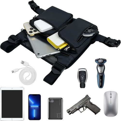 KINGSLONG Running Chest Pack - Water-Resistant Vest with Built-In Phone Holder for Workouts