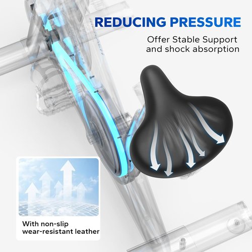 MERACH Exercise Bike Seat Cushion - High-Density Foam Padded Comfort Cover for Spin Bikes | Unisex, Shock Absorbing