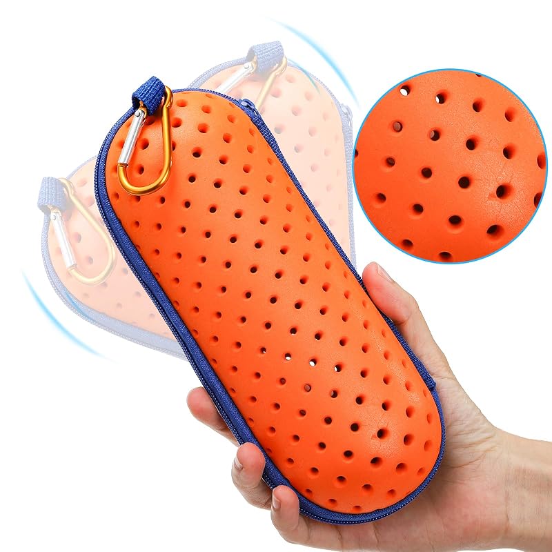 Nicunom 4-Pack Swim Goggle Case with Drain Holes, Breathable EVA Protective Carrying Case