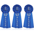 Lewtemi 3 Packs 1st Place Blue Ribbon Award Rosette Ribbon Grand Prize Ribbons Winner Victory Prize Deluxe Recognition Award for Classroom, Competition and Sports Events
