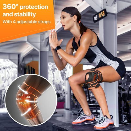 Dr. Brace ELITE Knee Brace - Maximum Pain Support with Side Stabilizers & Gel Pads | X-Large