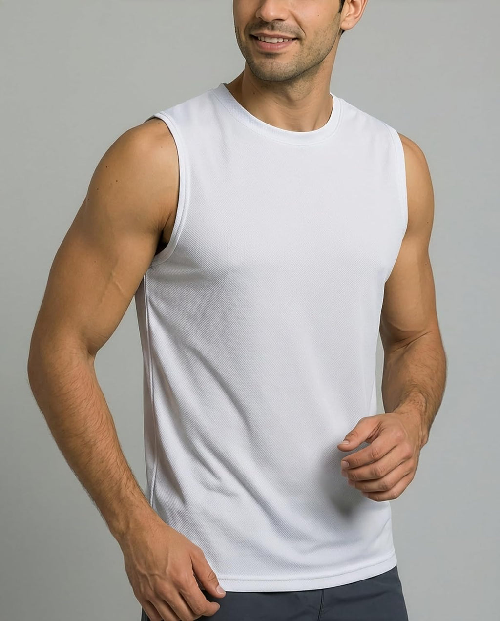 Real Essentials Men's Mesh Active Athletic Tech Tank Top - 5 Pack for Workout & Training | Big & Tall Sizes Available