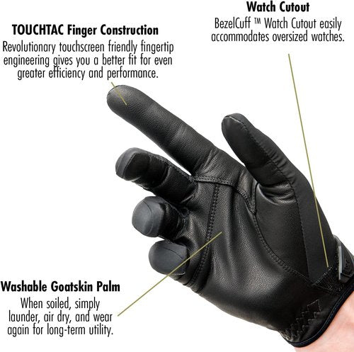 First Tactical Men's Lightweight Patrol Gloves - Skin Tight Goatskin Palm with Touchscreen Capability
