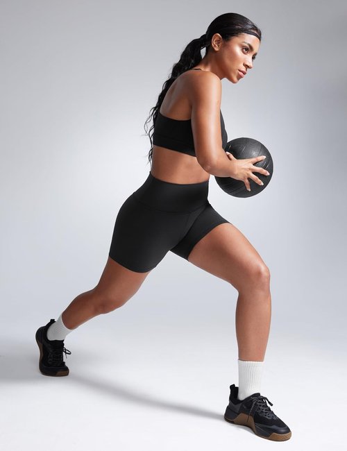 CRZ YOGA Butterbreeze Biker Shorts - High Waisted 4'' Athletic Wear for Gym, Yoga & Running
