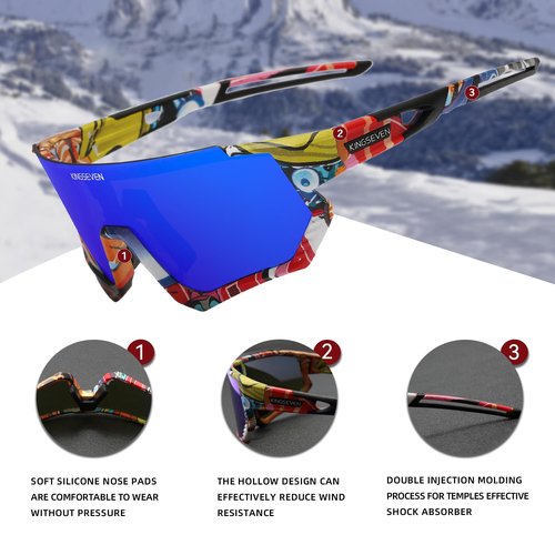 KINGSEVEN Polarized Cycling Sunglasses Men Sports Sunglasses Mtb Bicycle Glasses UV400 ProtectionNLS910-C02