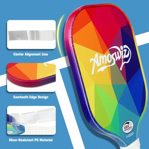 Amoswiz Pickleball Edge Guard Tape, Clear Pickleball Protection Tapes 3 Pcs, No Wrinkling, Suitable for 13MM & 16MM & 20MM Thicknesse Paddles 26MM Width
