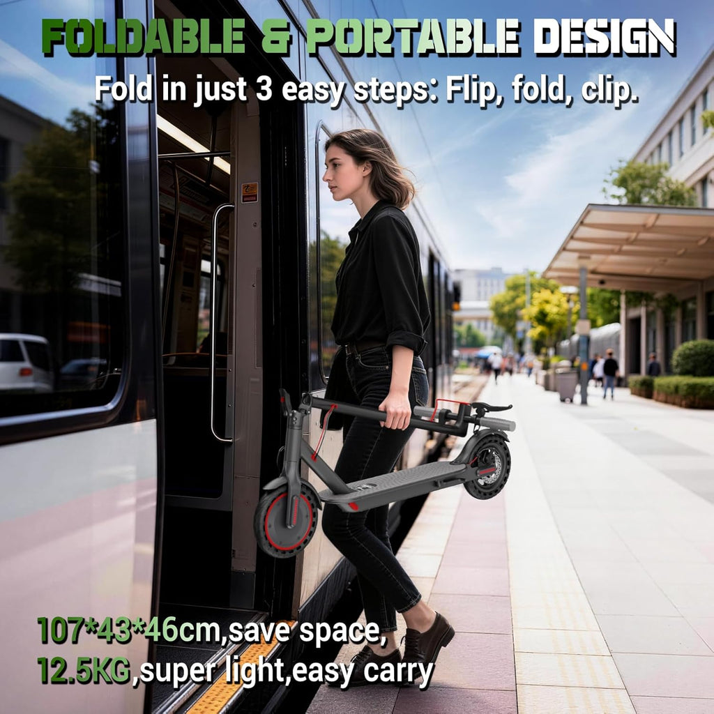 Roinside Electric Scooter - High-Speed Commuting Scooter with 350W/500W Motor | Solid Tires, Long-Range Up to 24 Miles