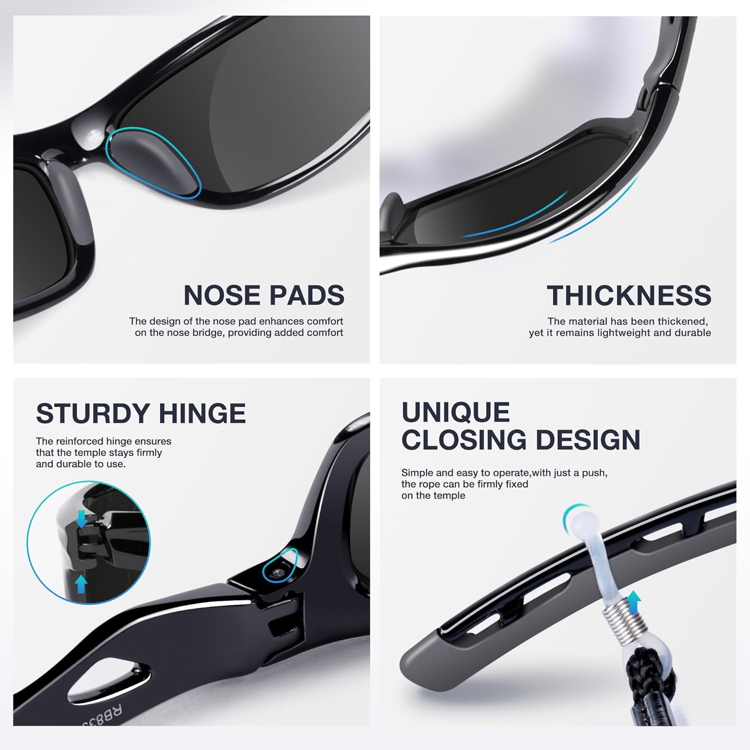RIVBOS Polarized Sunglasses for Men & Women - UV Protection Sports Shades | Cycling & Fishing RB833