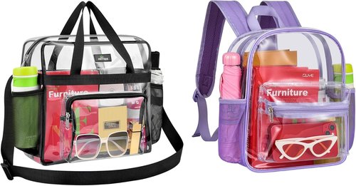 MAYTREE Clear Stadium Bag - Perfect for Concerts, Festivals, and Sports Events | Durable & Spacious