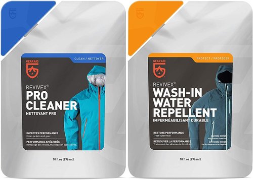 GEAR AID Outerwear Care Kit - Revivex Pro Cleaner & Wash-In Water Repellent for Ultimate Protection