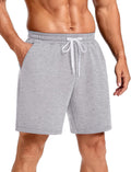 **PINSPARK Men's Casual Sweat Shorts - Lightweight Cotton Athletic Lounge Shorts with Drawstring | 7" Length**