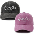 Grandma and Grandpa Gifts 2026, New Grandma Grandpa Hat, First Time Grandparent Baseball Cap, Fathers Mothers Day Birthday Gifts for Grandparents