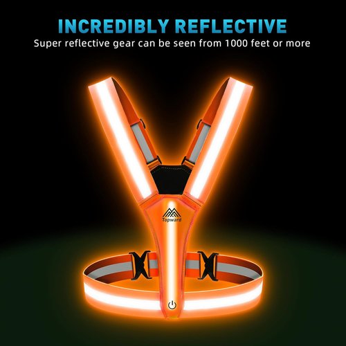 LED Reflective Vest by [Brand Name] - High Visibility Safety Gear for Night Walking & Cycling