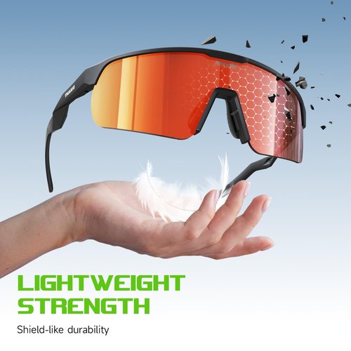 Ynaahi Sports Sunglasses. Shatterproof Polycarbonate Lens, UV400 Protection. Ideal for MTB, Cycling, Pickleball, & Running Safety