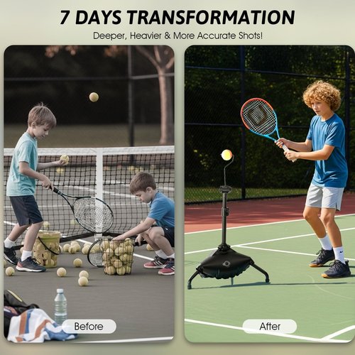 HZ-WONMIO Tennis Training Aid,Tennis Practice Topspin Fast & Master Powerful Groundstrokes,Tennis Training Equipment for Beginners & Intermediate Players