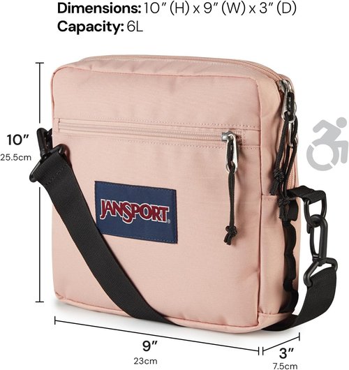 JanSport Central Adaptive Accessory Bag - Wheelchair & Walker Compatible, Versatile Carry Options, Black