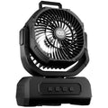 Roykaw Camping Fan 20800mAh Rechargeable Battery Powered Fan for 60 Hrs Cooling, Oscillating Fan with Battery Level Display, Colorful LED Lights & Timer Function,Black
