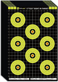 Atflbox High Visibility Bullseye Shooting Targets - 17x25 Inch Paper Targets for Handgun, Rifle, Airgun