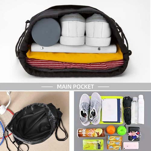 BINGONE Folding Sport Backpack - Versatile Drawstring Bag for Travel & Home Storage
