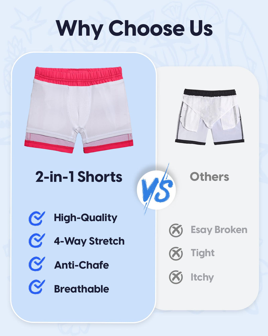 maamgic Boys Swim Trunks with Compression Liner Quick Dry Swim Shorts Anti-Chafe Boy Bathing Suit with Boxer Brief Toddler Swimsuit Raspberry Red 5/6