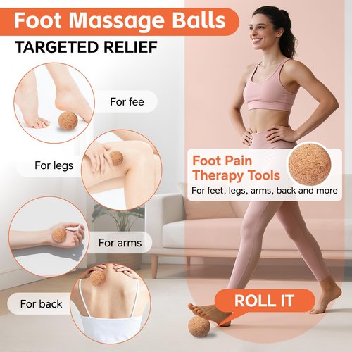 Cork Foot Strengthener & Balance Trainer Set – 4-in-1 Foot Mobility System with Roller, Massage Ball & Toe Bands | Improve Stability, Fix Over-Pronation, Enhance Balance & Restore Natural Foot Function