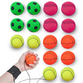 4/8/16 Pack 2.36 Inch Wrist Return Ball Wristband Balls Rubber Rebound Bouncy Sport Ball (Basketball, Baseball, Soccer,Tennis) on Elastic String Wrist Exercise or Play,Gift Toy for Kids Teens Adults