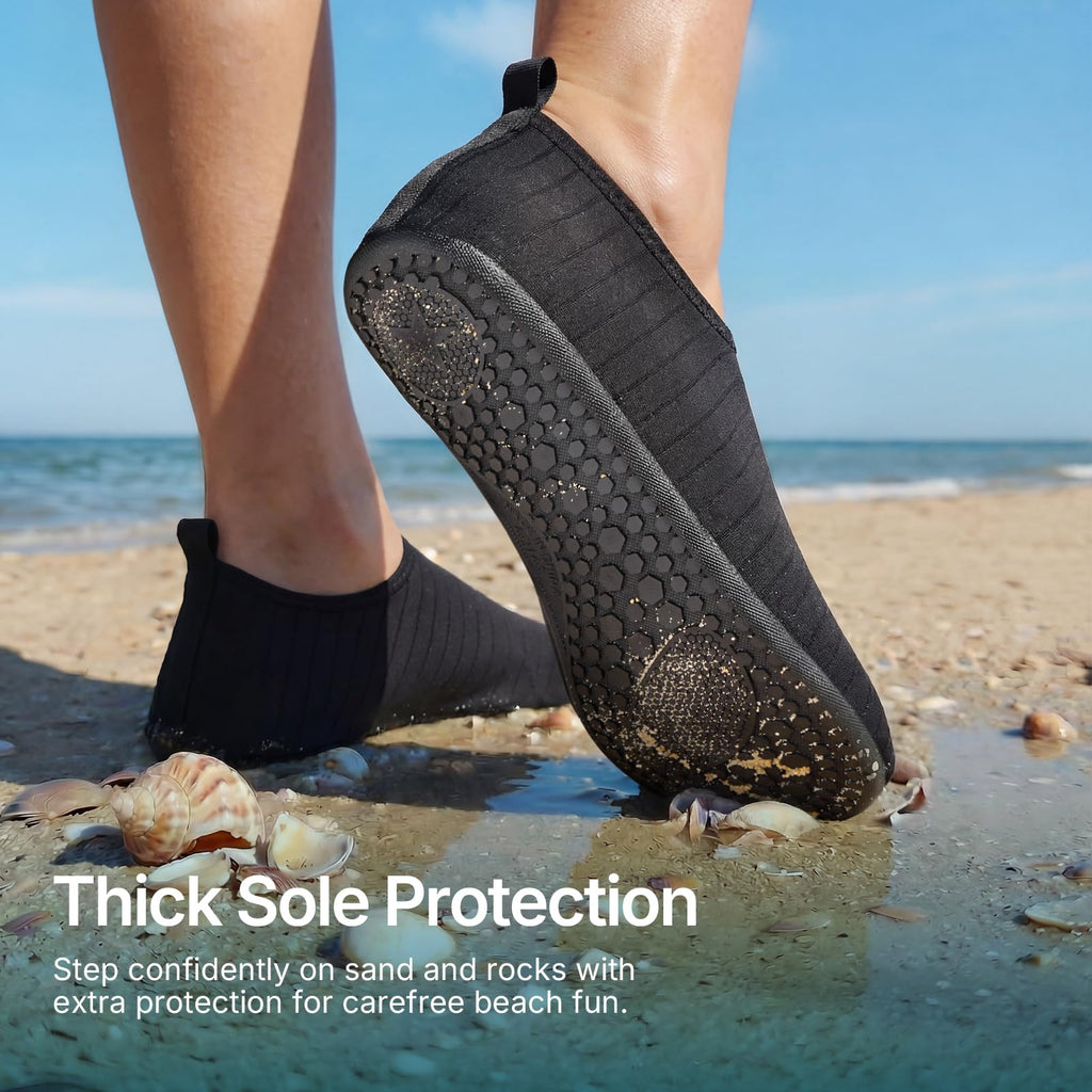Water Shoes for Women Men Quick-Dry Aqua Socks Swim Beach Barefoot Yoga Exercise Wear Sport Accessories Pool Camping Must Haves Adult Youth Size 10-11Women/9-10Men