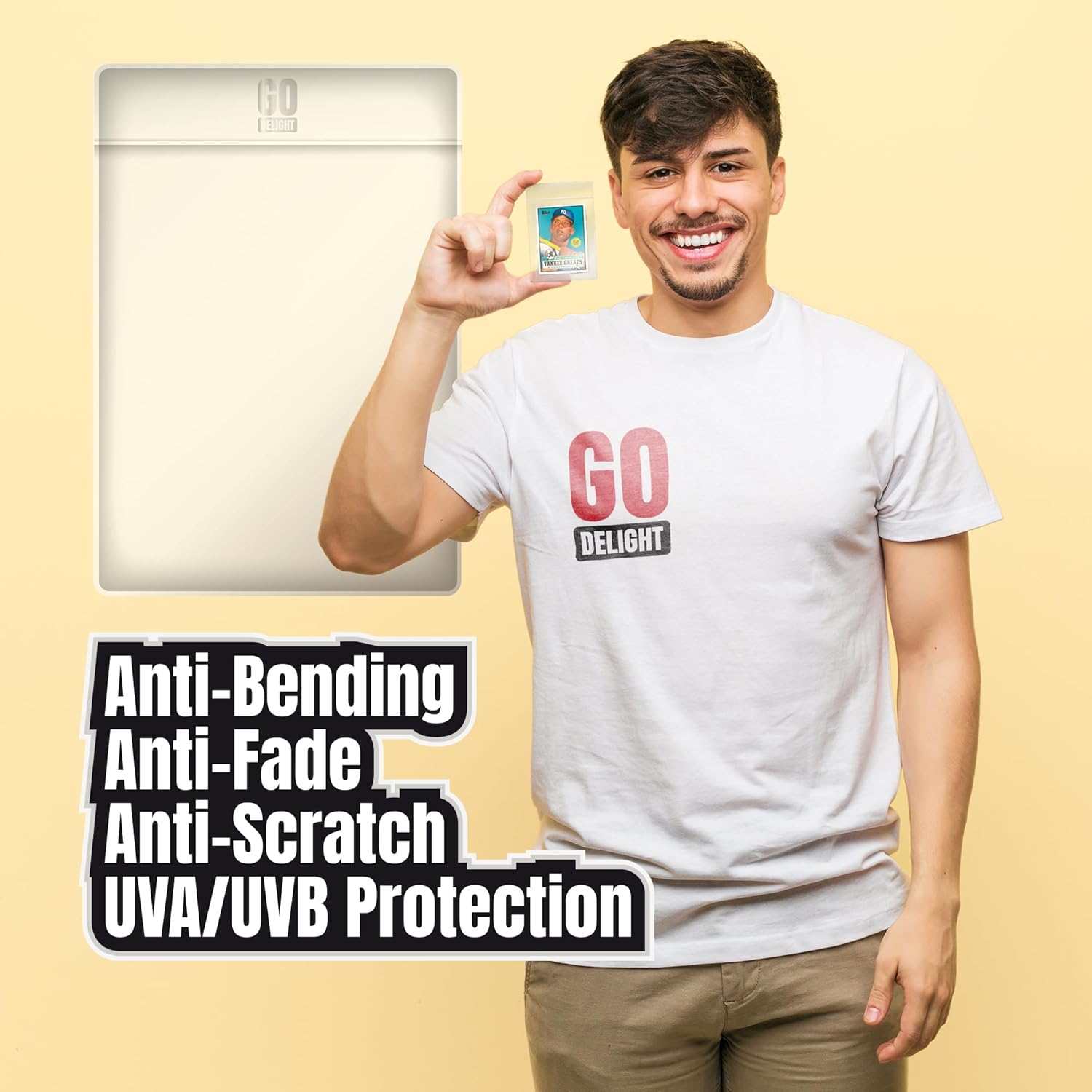 PSA Semi Rigid Card Holders - 100 Bundle for Trading Cards | 50 Holders & 50 Soft Sleeves - 3-5/16” x 4-7/8”