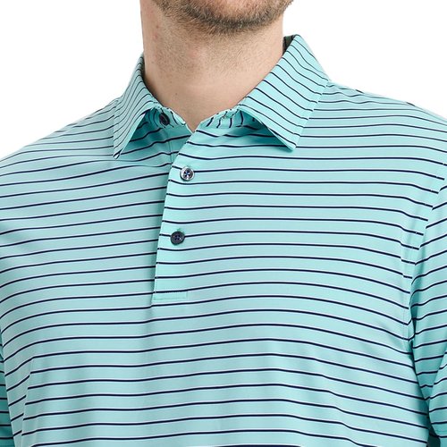 M MAELREG Golf Shirts for Men - Moisture-Wicking Striped Polo | Performance Dry Fit Short Sleeve