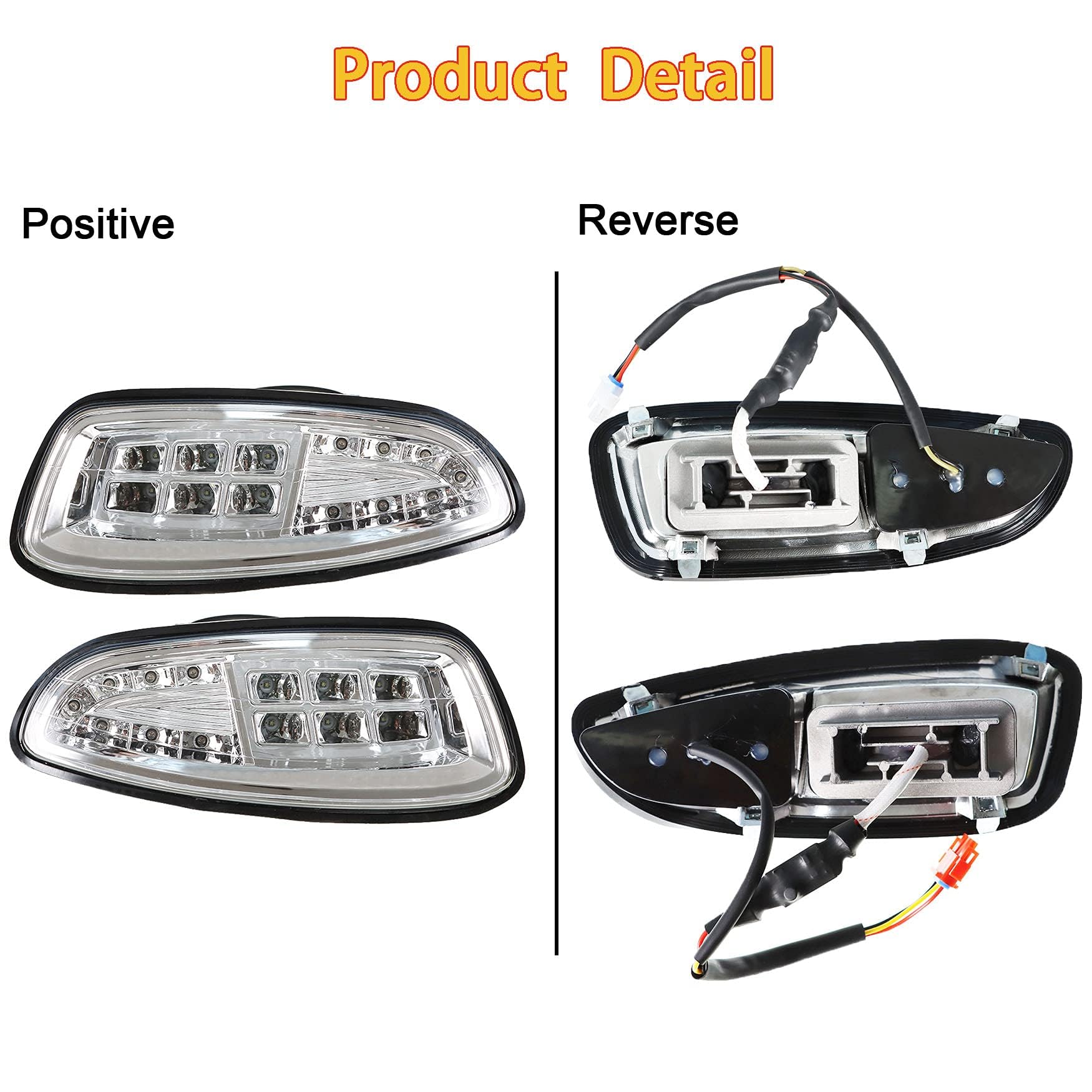 WFLNHB Light Kit Replacement for EZGO RXV Golf Cart 2008-2015