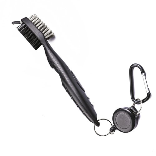 Aebor Golf Towels, Microfiber Waffle Pattern Tri-fold Golf Towel - Brush Tool Kit with Club Groove Cleaner, with Clip Men Women Golf Gifts (2 Grey Towel+Black Brush)