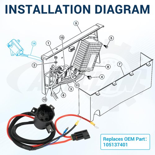 CartClan Golf Cart Charger DC Receptacle Suitable for 2014-UP Club Car Precedent/Tempo Electric OEM# 105137401