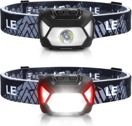 Lepro Headlamp - 2 Pack Super Bright LED Headlights with 6 Lighting Modes | Waterproof & Lightweight for Cycling, Running, Camping