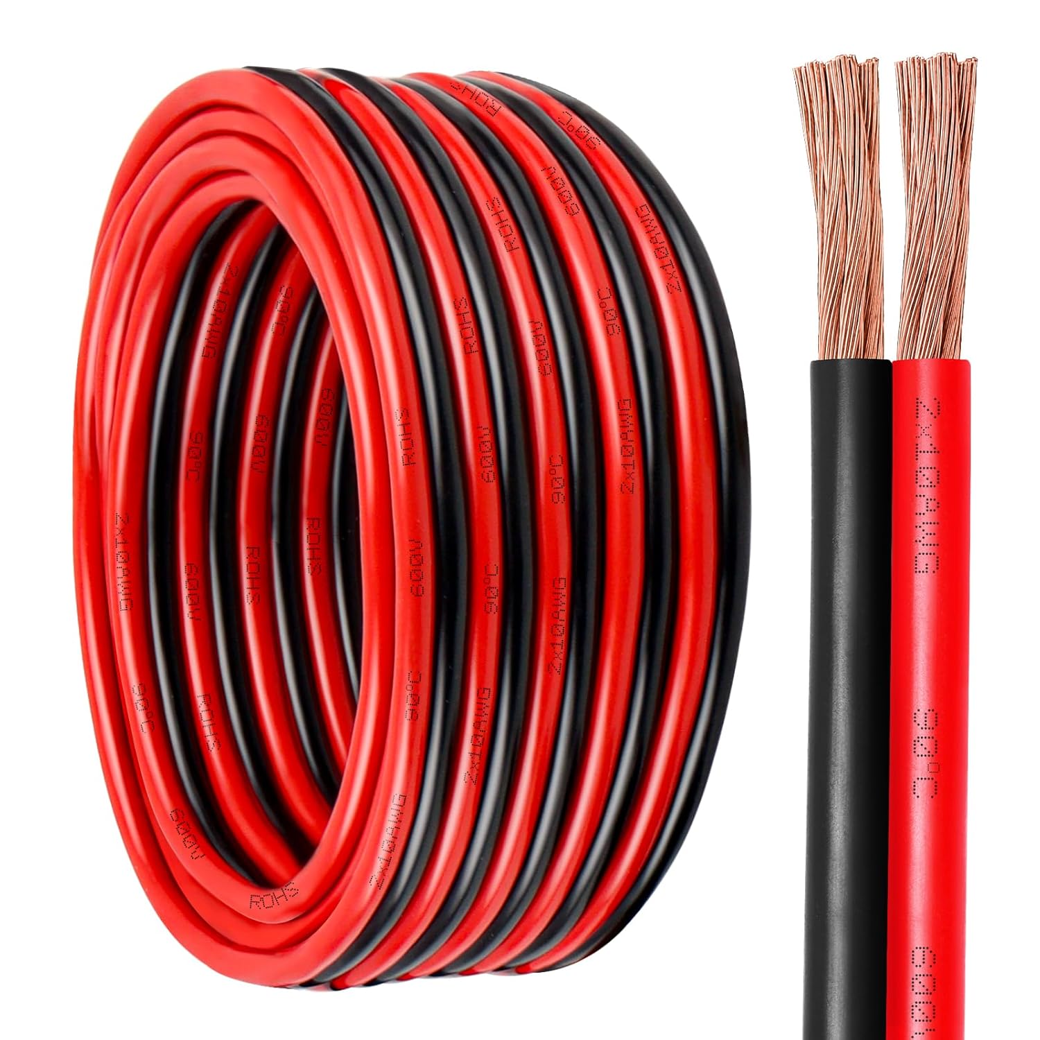 10 Gauge Copper Wire - Oxygen-Free 10 AWG Battery Cable for Solar, Automotive & RV | 30FT