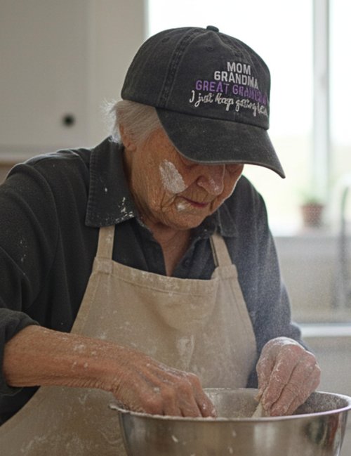 InnoBeta Great Grandma Gifts Cap for Women - Adjustable Vintage Baseball Cap, Washed Cotton Embroidered Hat for Mom and Grandma - I Just Keep Getting Better