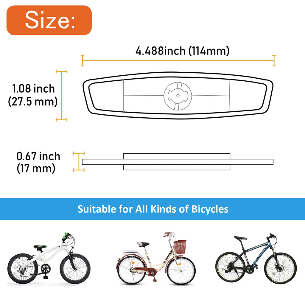 WELNENT Bicycle Wheel Reflectors JIS/BS/AS/CPSC 2pcs Warning MTB Road (Red)