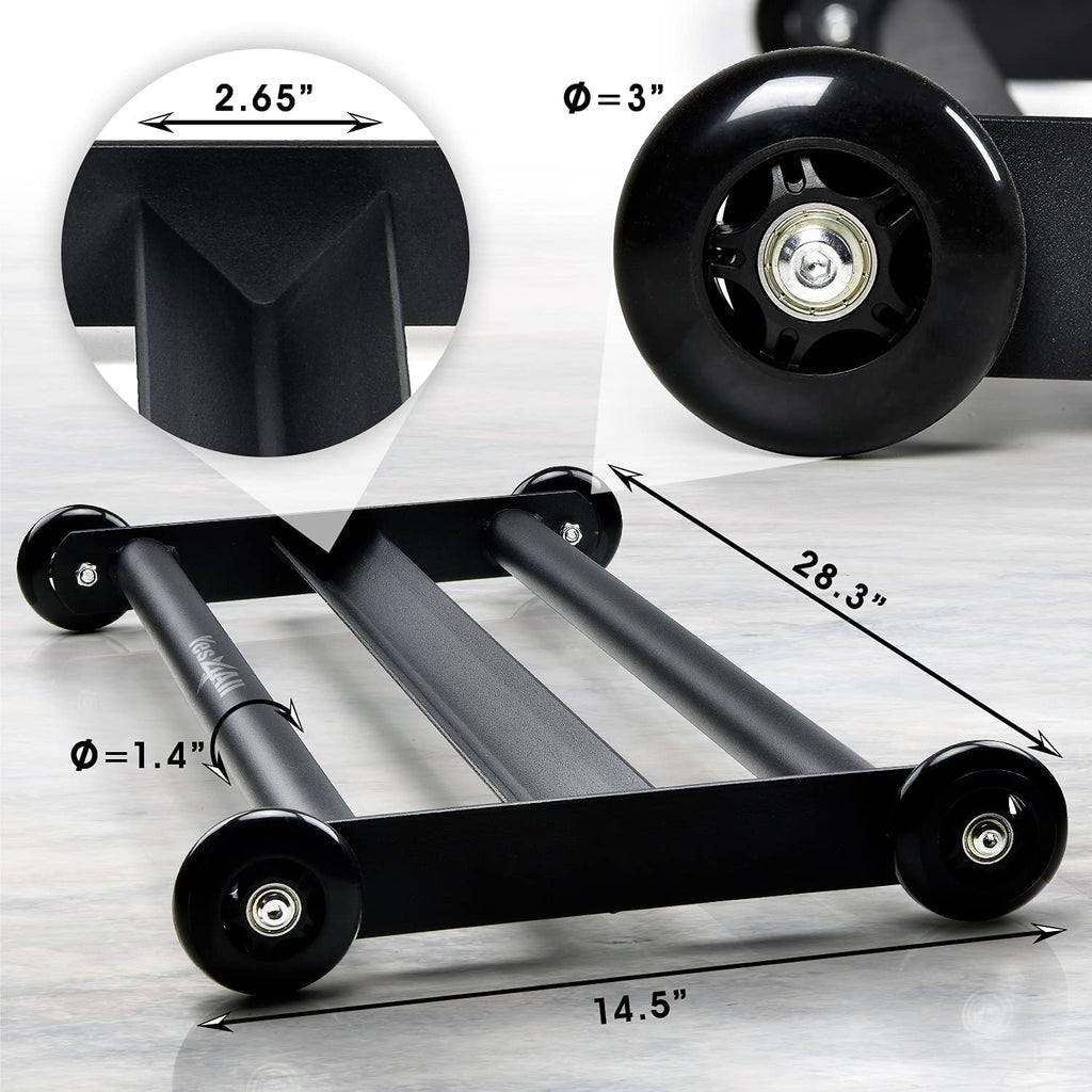 Yes4All Glute Ham Glider, Exercise Wheels for Home Gym Fitness, Glute Hamstring, Booty Building, Leg Excerise & Ab Roller for Abs Workout Equipment